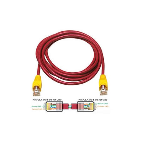 Cat 5e Crossover Cable, 5 Ft